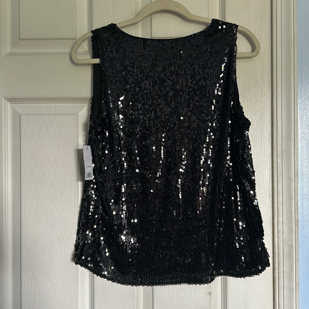Nine West Black Sequin Tank Top - Picture 3 of 6